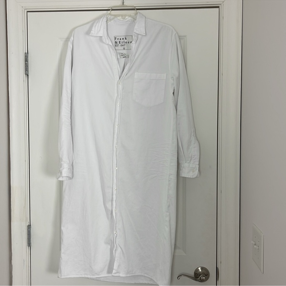 Frank & Eileen | Rory MIDI Shirt Dress | White | Large